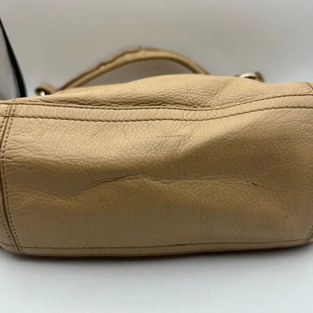 Cole Haan Hobo Shoulder Bag Women's Sandstone Tan Zip‎ Pockets Top Zip Logo